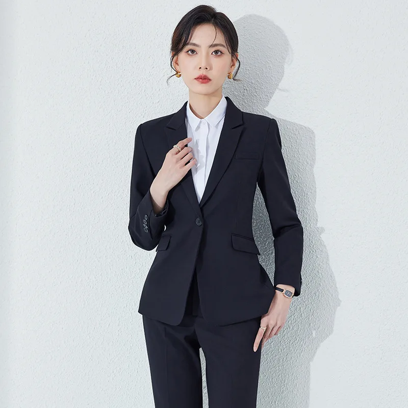 

Business Wear Women's Suits Spring and Autumn Civil Servant Interview Formal Wear Hotel Front Desk Manager Work Clothes Suit Jac