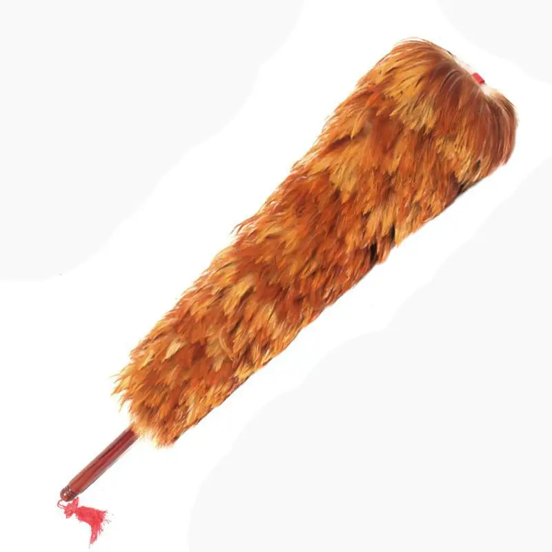 Chicken Feather Duster Car Household Dust Sweeping Dust Removal Not Easy to Lint Wall Ceiling Retractable Chicken Feather Duster