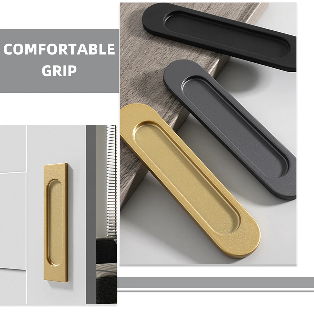 

4pcs Self H les Aluminum Alloy Durable Shower Sliding Closet Pocket Recessed Door H les Pocket Door Pulls Hardware