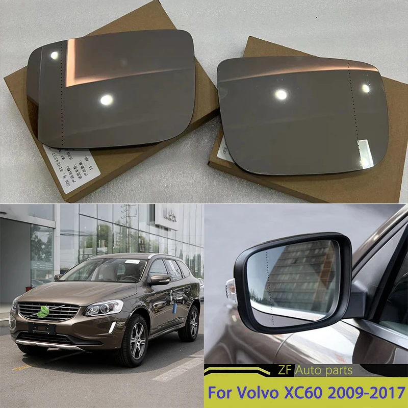 Części samochodowe do Volvo XC60 2009-17, podgrzewane lusterko wsteczne, lusterko wsteczne, odblask lusterka wstecznego, elektrycznie podgrzewane szkło.