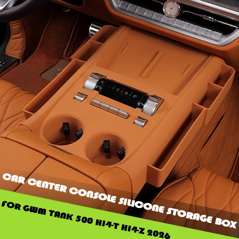 

Car Center Console Storage Box Fit for GWM Tank 500 Hi4-T Hi4-Z 2026 Auto Car Gear Panel Silicone Protective Pad Upgrade Parts