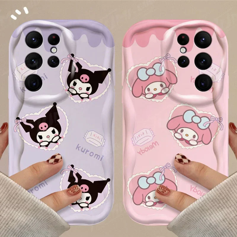 Sanrio Hello Kitty Cinnamoroll Wave Case For Samsung Galaxy A54 A34 A14 A24 A13 A23 A33 A53 A73 A15 A05 A05S Soft Silicone Cover - náhled 2
