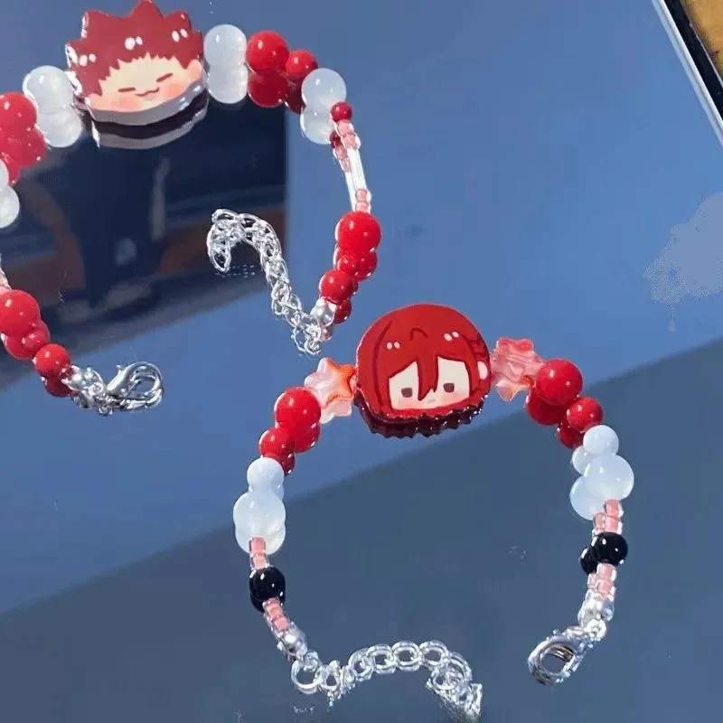 Chigiri Hyoma Red-haired Boy Star Beaded High-end Design Bracelet Charming Ingenious Publicized Personality Animation Jewelry