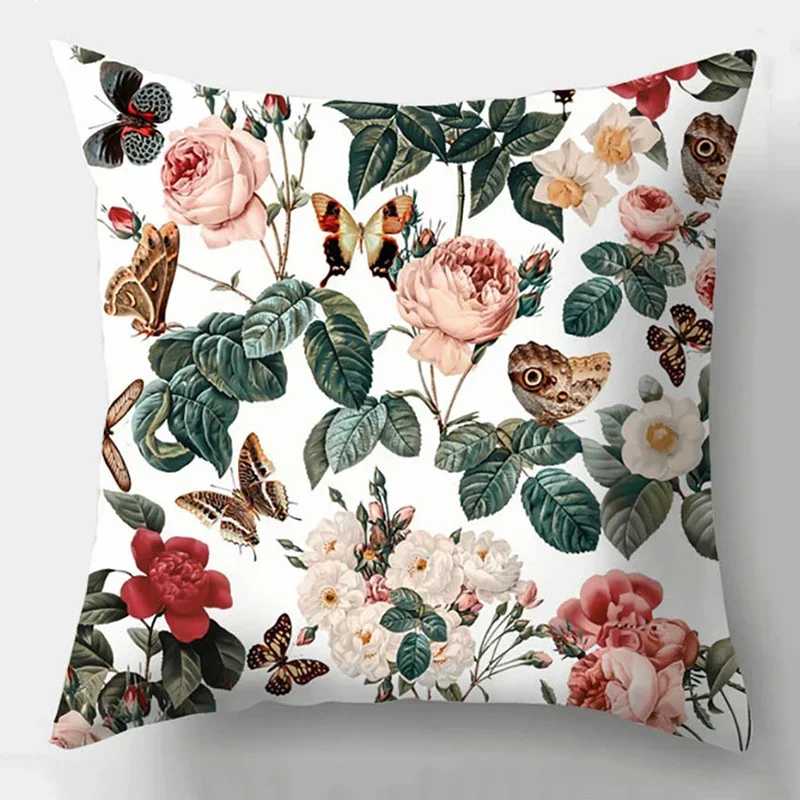 Elegant fashion floral decoration Pillowcase sofa cushion  Living room Bedroom Decoration Cushion cover Home decor