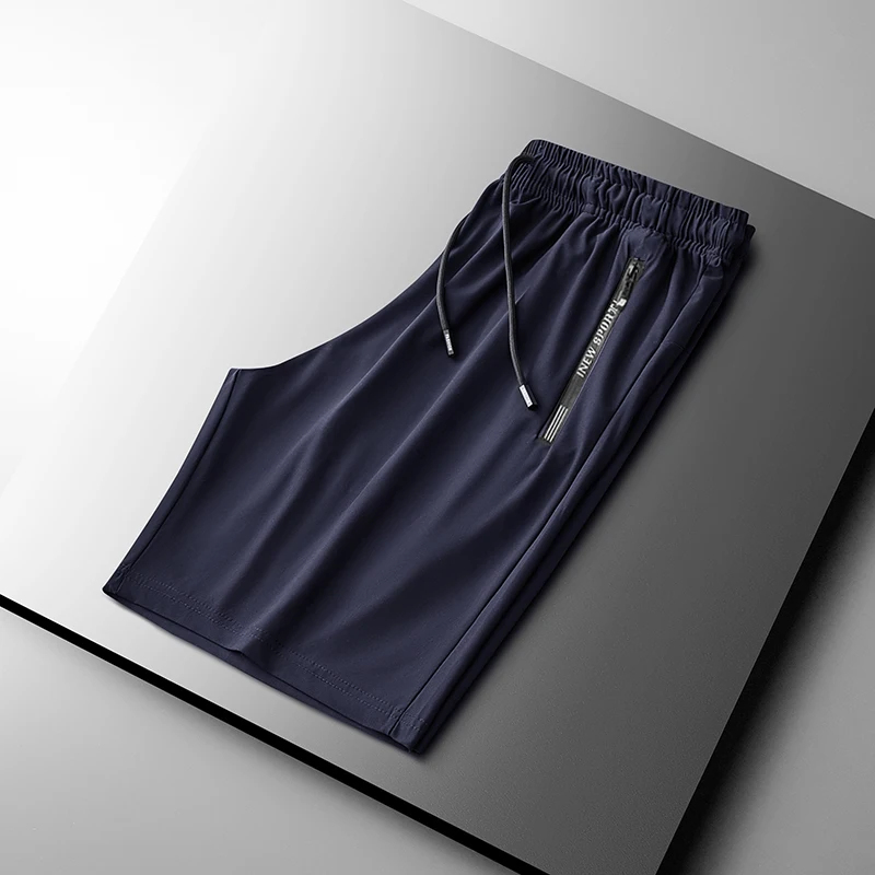 Pantaloncini grandi leggeri da uomo estivi nuovi pantaloni ad asciugatura rapida in seta di ghiaccio Jogger Gym Sweatwear pantaloni sportivi