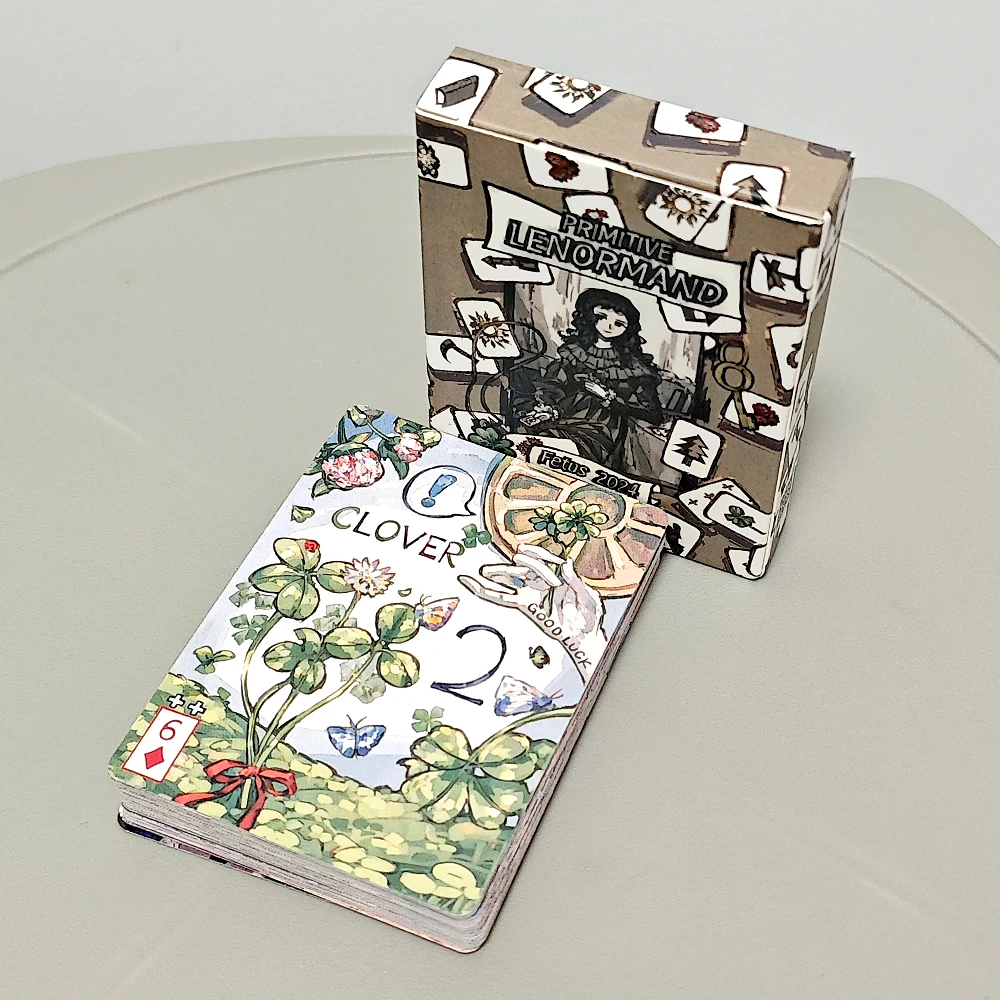 

Primitive Lenormand Deck Rana System 9*6cm 42 Pcs Beginner-Friendly Lenormand Cards
