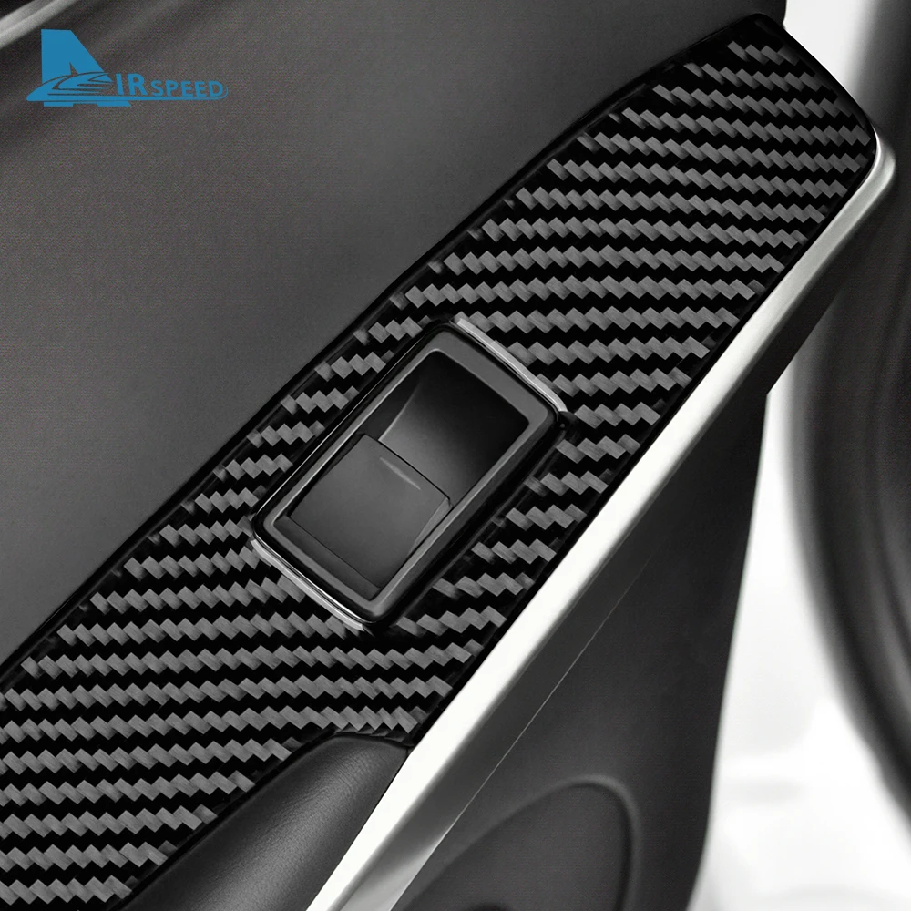 Real Carbon Fiber Sticker For Lexus IS250 300 350 200T 2013-2019 Car Window Lift Switch Panel Button Cover Trim Accessories