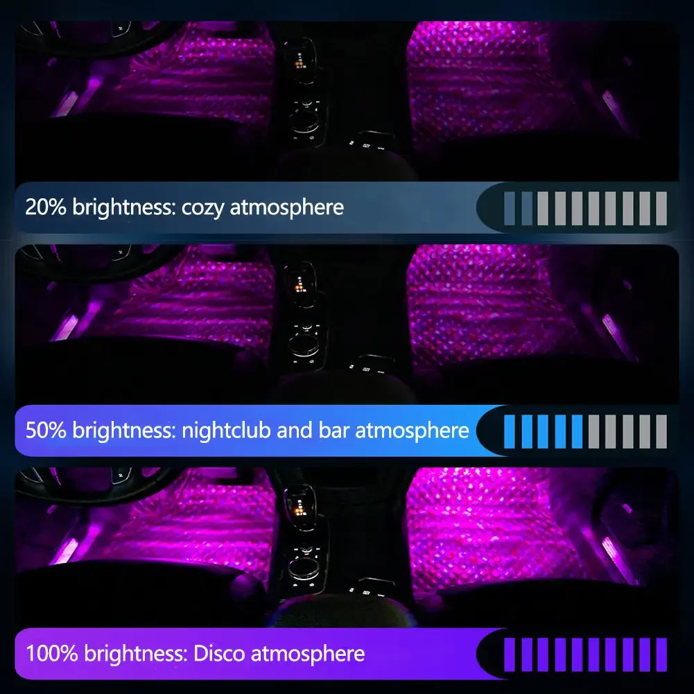 

Пульт дистанционного управления Poer, управление приложениями, автомобильные RGB декоративные фонари, светодиодные автомобильные ленты для ног, комплект аксессуаров