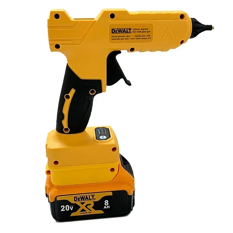 ديوالت يده الكهربائية اللاسلكي مسدس الغراء الساخن إصلاح لتقوم بها بنفسك أداة الساخن تذوب لحام مسدس هواء ساخن مكافحة تحرق فوهة لبطارية 20 فولت #6