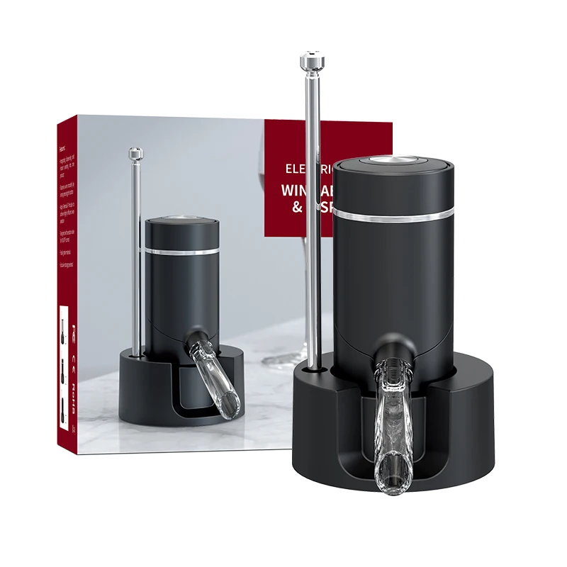 

Electric Wine Aerator, Decanter & Dispenser Set – USB Rechargeable Automatic Wine Pourer, Ideal Gift for Wine Lovers