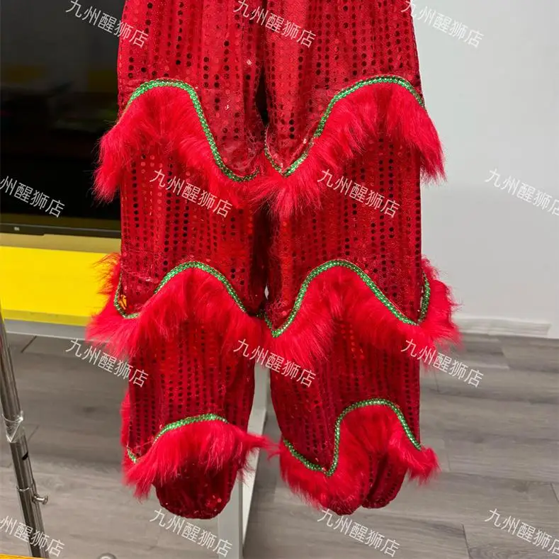 سروال رقص الأسد الصيني للأطفال المهرجان التقليدي الوطني الشعبي القديم الكونغ فو زي عرض رياض الأطفال بنطلون