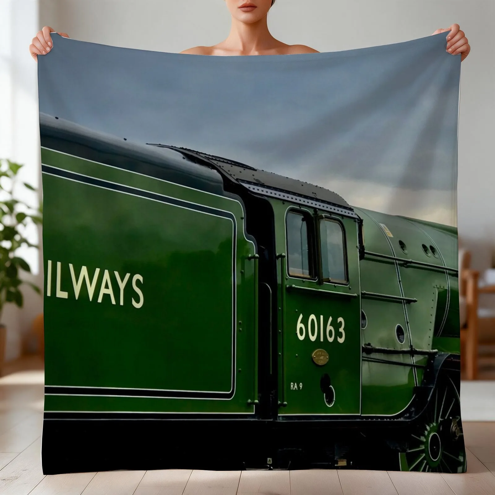 Tornado 61063 Steam Locomotive Throw Blanket valentine gift ideas Soft Plush Plaid Quilt Blankets