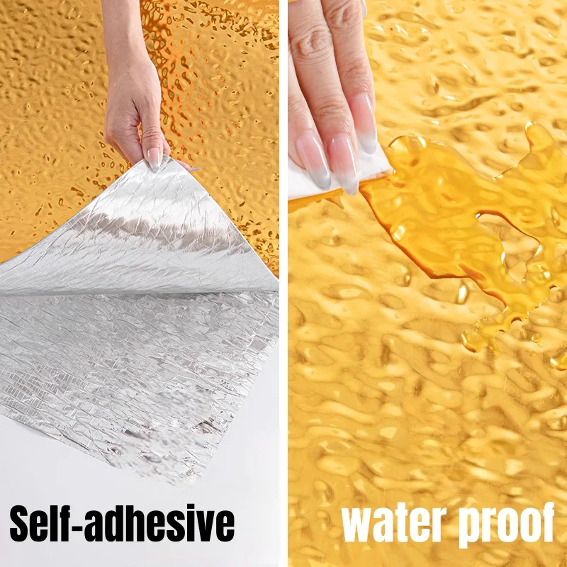 3 متر x 40 سنتيمتر رغوة الملمس المعدني قشر وعصا خلفية للجدار الكسوة مقاوم للماء سميكة ذاتية اللصق ملصقات جدار ديكور المنزل #3