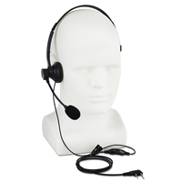 ABBREE 2Pin K Plug Walkie Talkie  Overhead Headset PTT/VOX Mic For Baofeng UV-5R/UV-21/UV-5RH/BF-888S/Quansheng UV-K5 UVK6