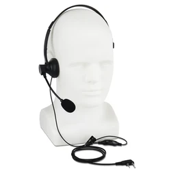 ABBREE 2Pin K Plug Walkie Talkie Overhead Headset PTT/VOX Mic For Baofeng UV-5R/UV-21/UV-5RH/BF-888S/Quansheng UV-K5 UVK6