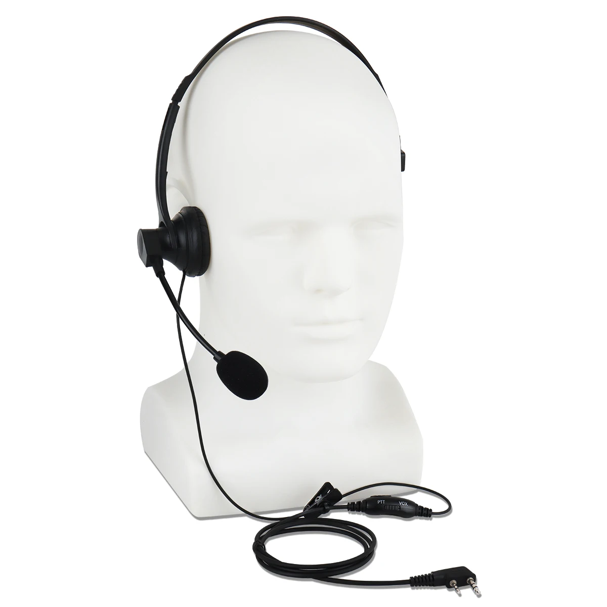 ABBREE 2Pin K Plug Walkie Talkie Overhead Headset PTT/VOX Mic dla Baofeng UV-5R/UV-21/UV-5RH/BF-888S/Quansheng UV-K5 UVK6