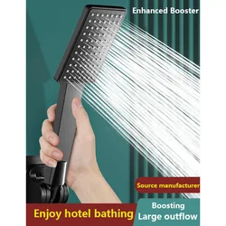 Home Supercharged Shower Head Bathroom Thickened Fall-Resistant Square Shower Nozzle Shower Accessories