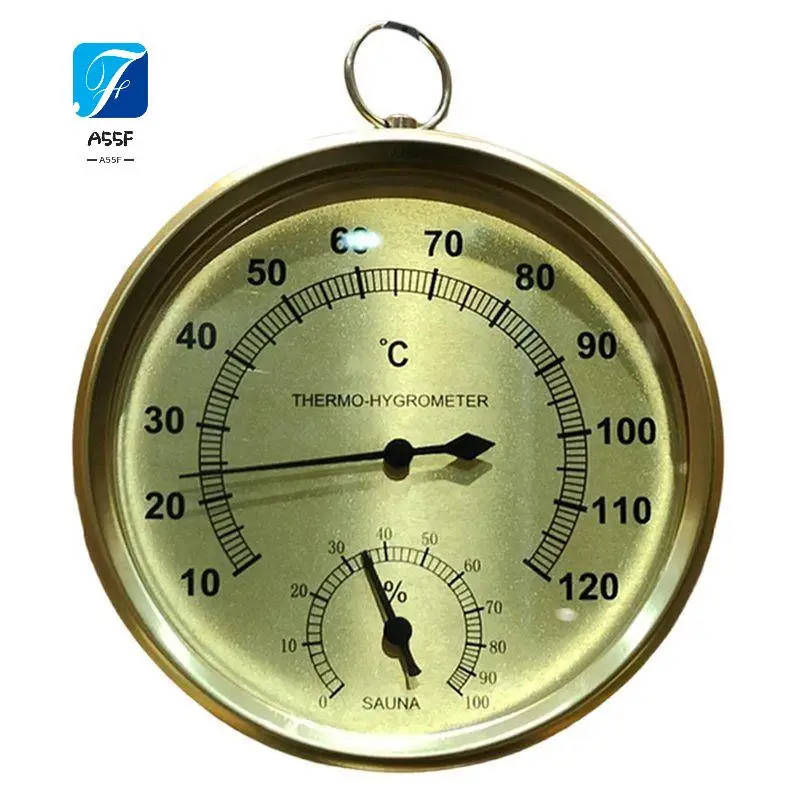 A55F-Round Sauna Hygrothermograph Hygrometer Humidity And Temperature Measurement Meter For Sauna Room