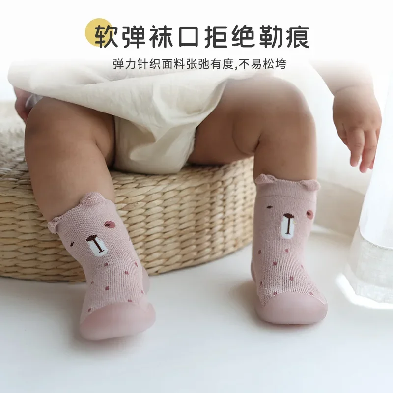 

Newborn Baby Shoes Infant Cute Cartoon Kids Boy Shoes Soft Rubber Sole Child Floor Sneaker Booties Toddler Girls First Walker
