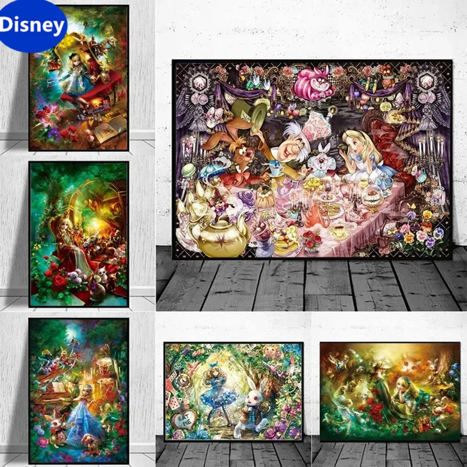 

Disney Alice In Wonderland Cartoon Jigsaw Puzzles for Girls Holiday Gift Choice Room Decor