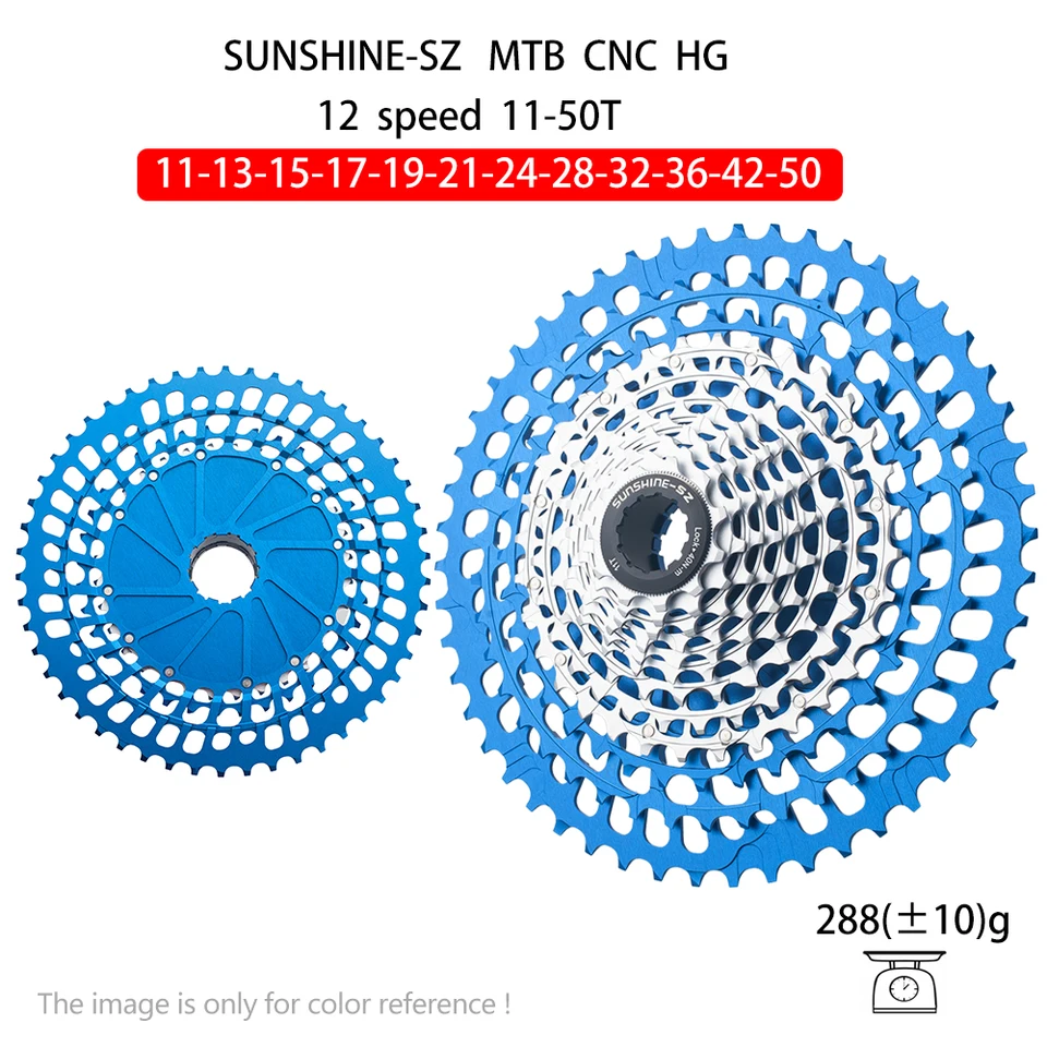 サンシャイン K7 12速MTBカセット 11-46T 11-50T 11-51T HGハブ -CNC