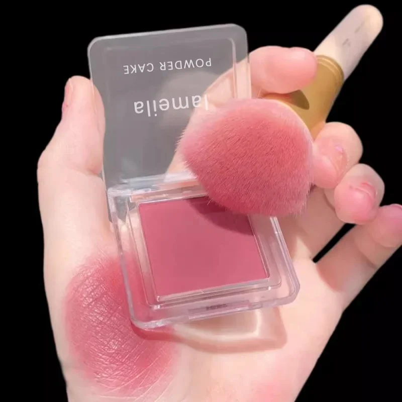 Face Blusher Matte Natural Cheek Tint Brighten Face กันน้ํา Face Contouring เครื่องสําอางค์ Blush Powder นุ่มแต่งหน้าหญิง 1 ชิ้น