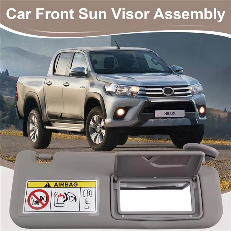 Super Sale 74320-0KB00-C0 74310-0KC30-C0 Car Side Sun Visor Gray for Toyota Hilux Revo Rocco 2WD 4WD 2015-2022 Left