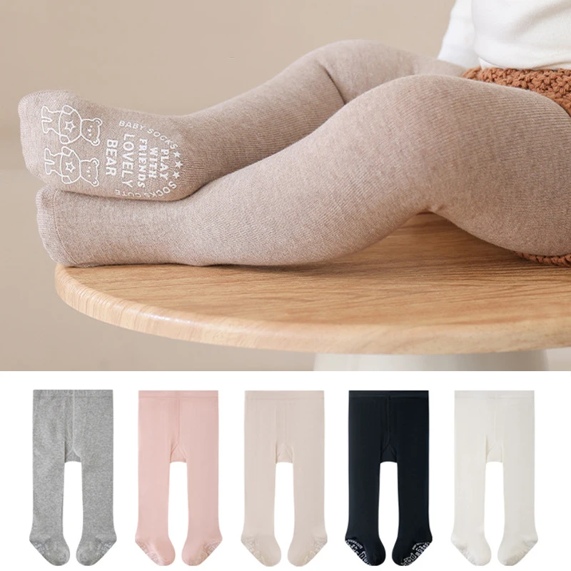 

Осенние детские леггинсы с бантом, вязаные детские колготки, однотонные детские колготки, детские чулки для малышей для мальчиков и девочек