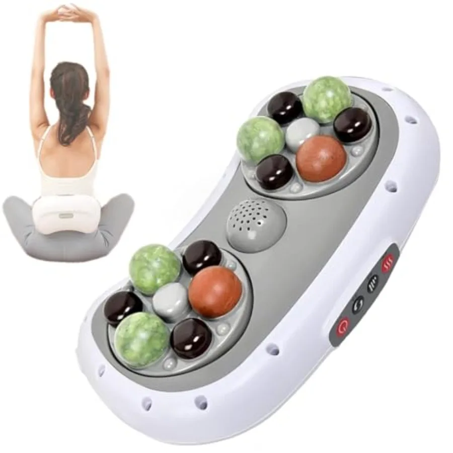 

Tummy Kneading Instrument Electric Abdominal Massager 45°C Belly Hot Compress 12 Bianstones Assist Deep Massage for Abdominal B