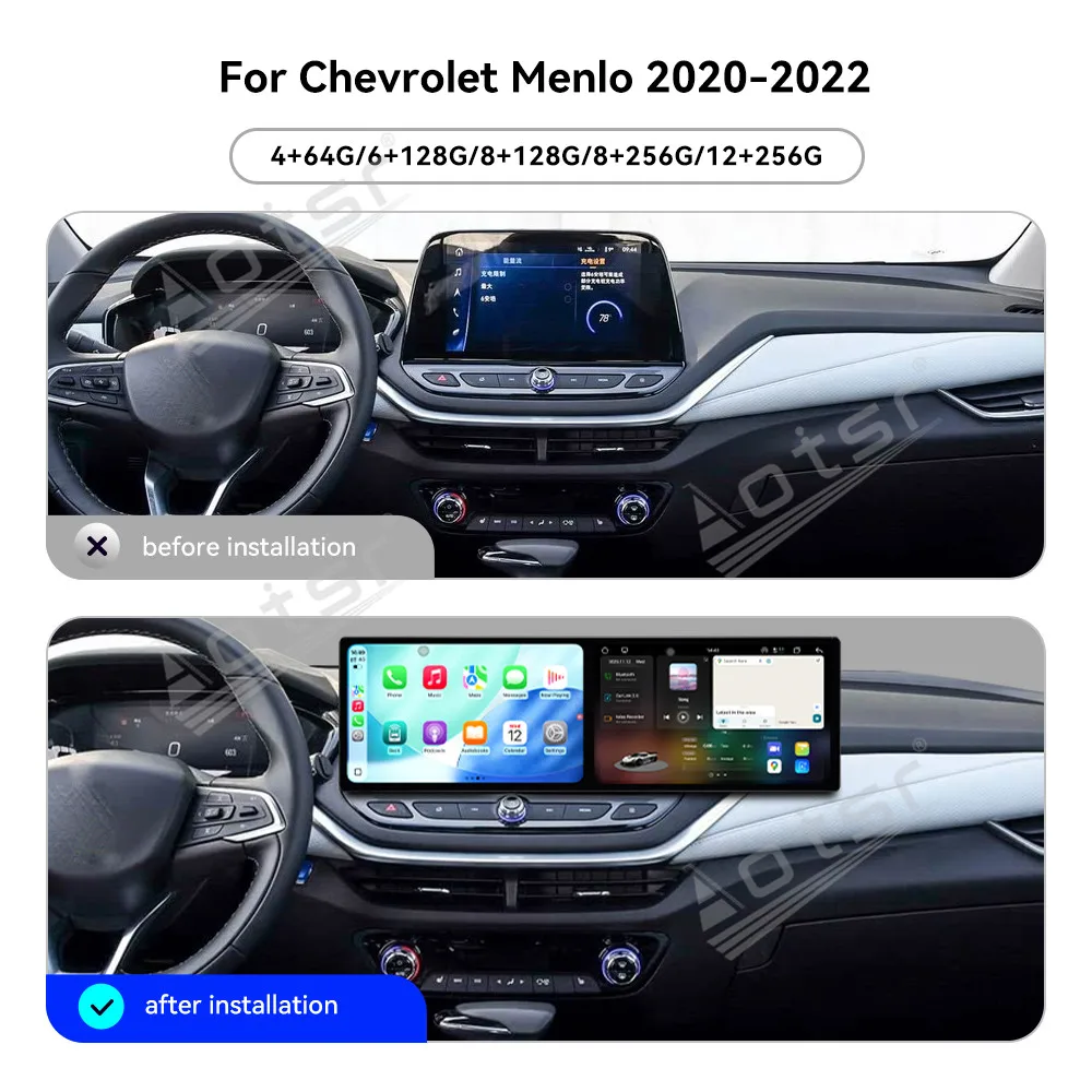 

Двойной 10,1 HD-экран для Chevrolet Menlo 2020-2022 Android 15, автомобильный радиоприемник CarPlay, GPS-навигация, мультимедийный плеер, стерео головное устройство