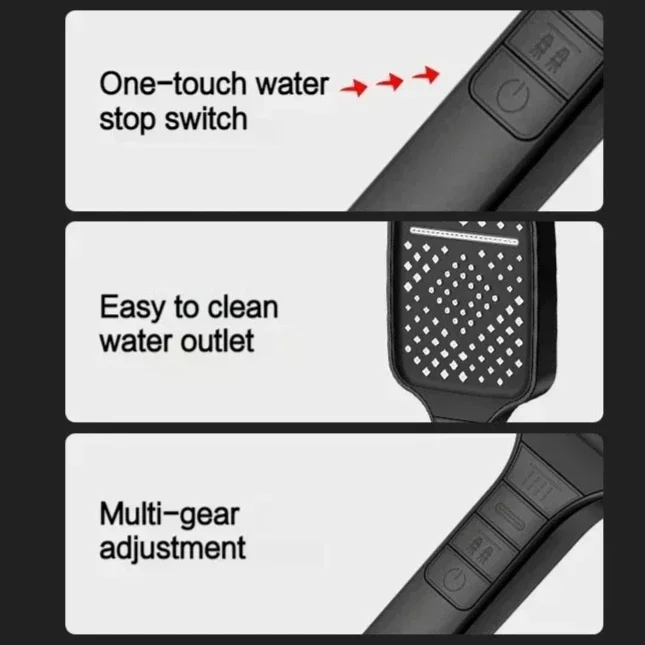 7-speed Booster Handheld High-quality Shower Head Shower Household Large Panel Filter Shower Head Bathroom Accessories