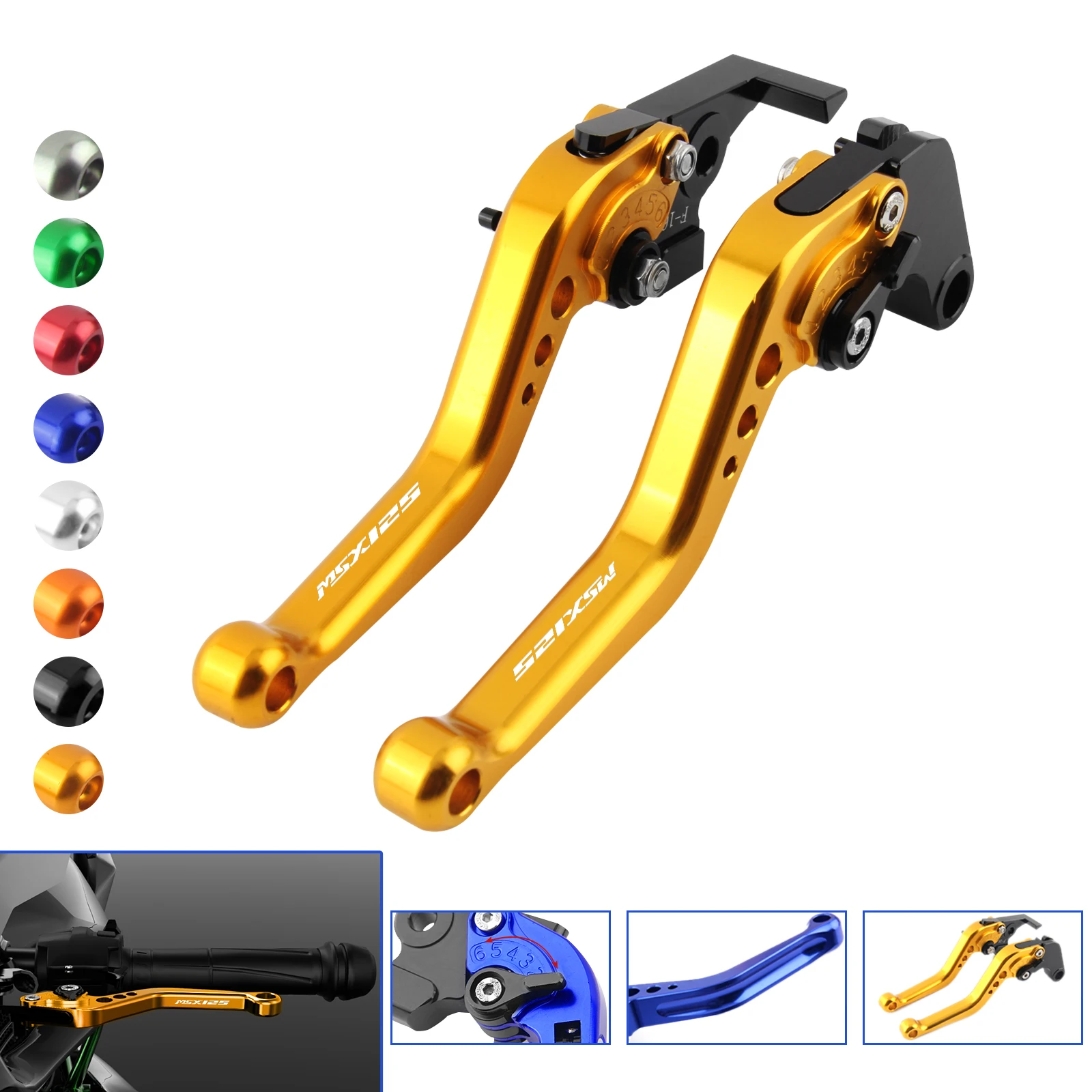 Motorcycle Accessories Short Brake Clutch Lever Handles For Honda MSX125 GROM 2013-2023 MSX125SF 2016-2023