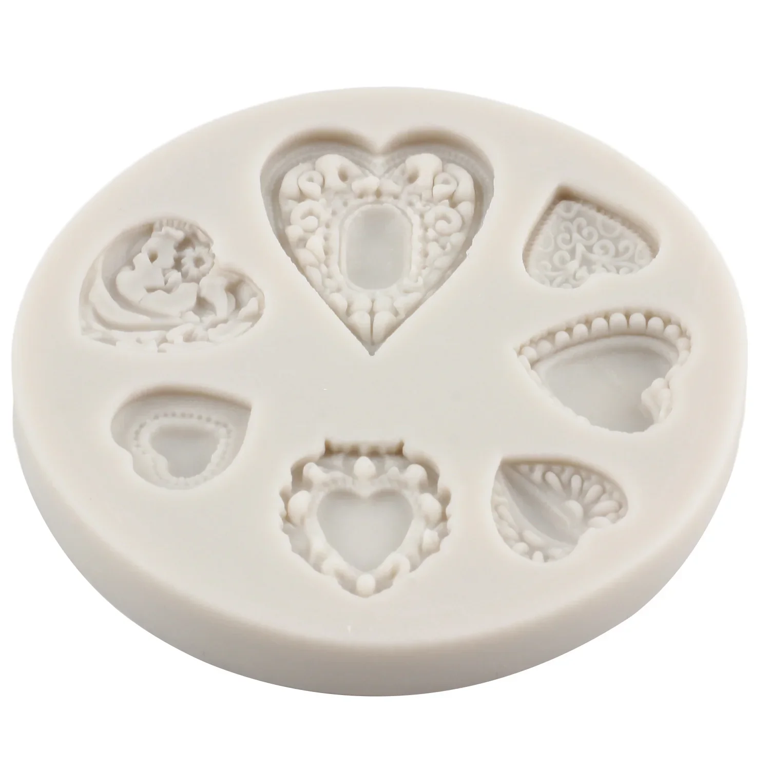 Heart Shaped Gem Silicone Mold Cupcake Topper Fondant Molds Wedding Cake Decorating Tools Chocolate Gumpaste Moulds Cand y Mould