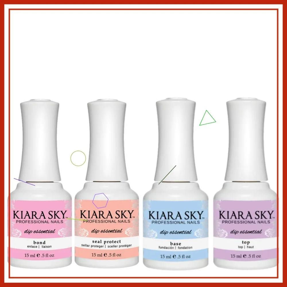 

Dip Manicure Liquid Essentials Kit | 0.5 fl oz | Steps 1-4 for Strong Nails