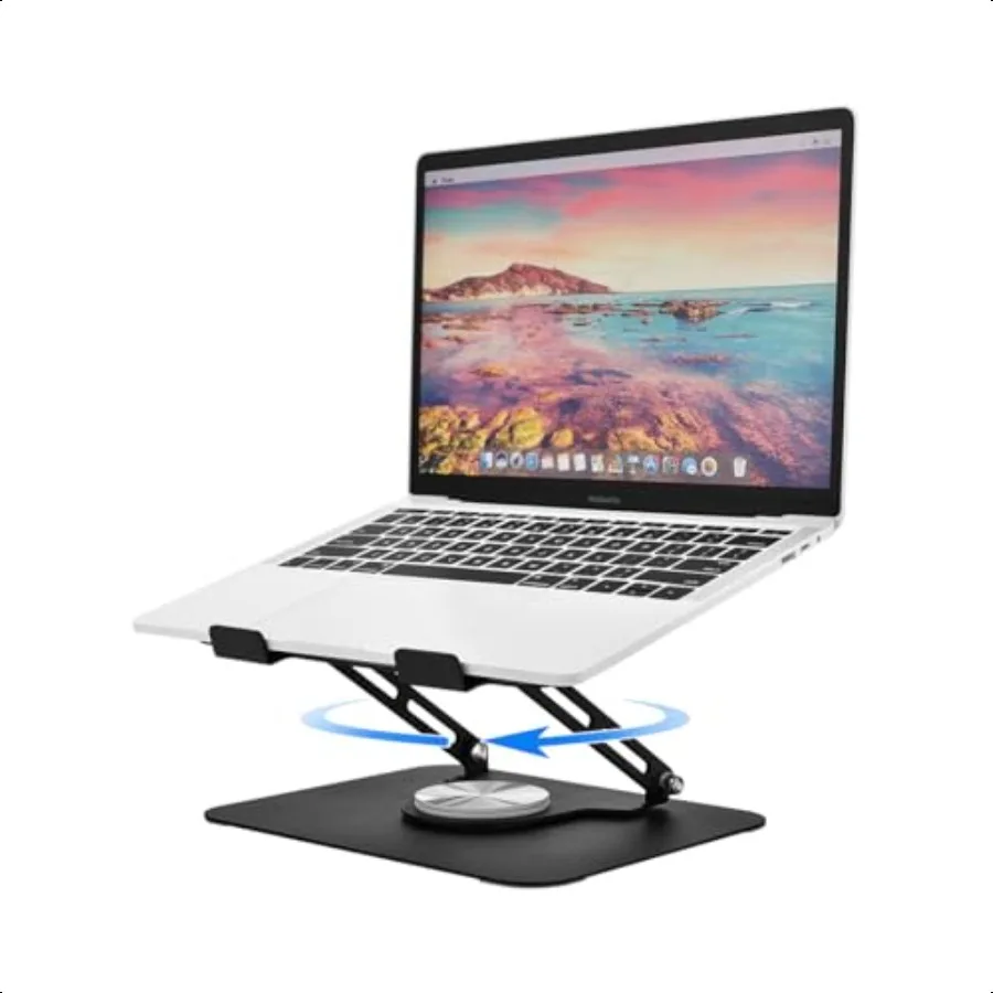 

Подставка для ноутбука для стола Регулируемая подставка для компьютера с вращающейся на 360° подставкой для ноутбука, совместимая с Book Air Pro Dell HP Lenovo