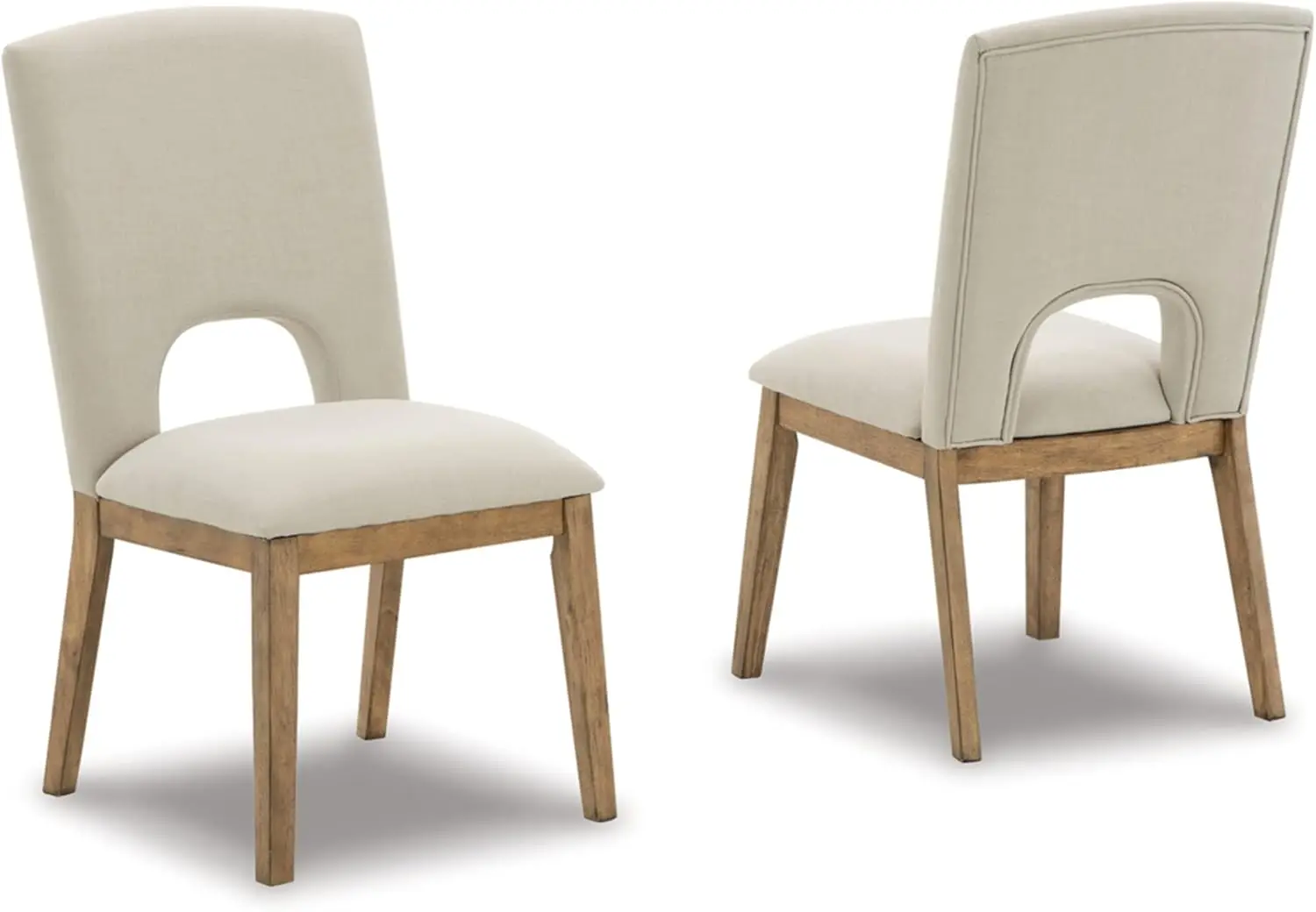 Dining solutions.com-Chaise d'appoint, 2 places, marron clair et beige