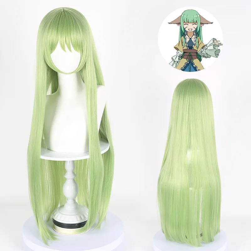 

Green Big Long Straight High Quality Synthetic Wig Comic Character cosplay Wig Comic Reality Show Wig