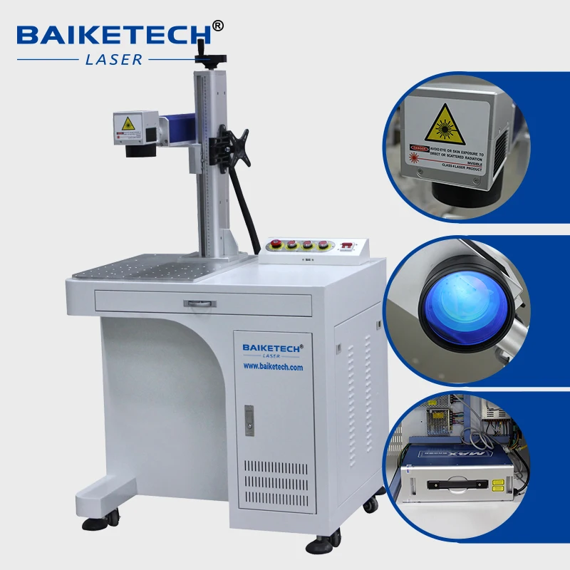 100W JPT Desktop Portable Fiber Laser Marking Engraving Marker Machine for Metal Steel Copper Aluminum
