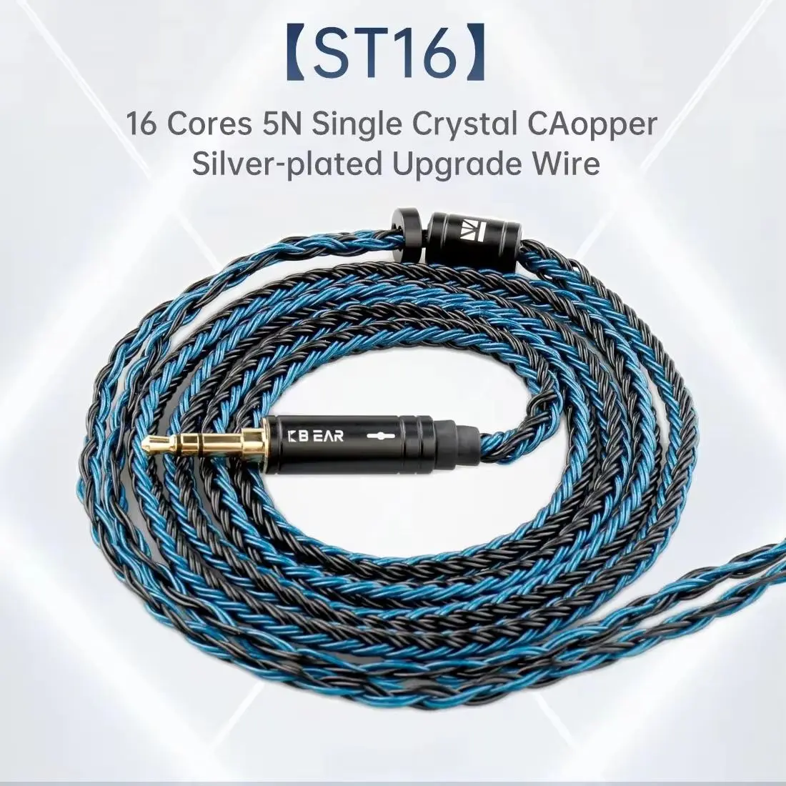 KBEAR ST16 5N OCC wire plated with silver Gold-plated Plugs in 3.5 MM MMCX/ 0.78 2Pins / QDC Pins optional