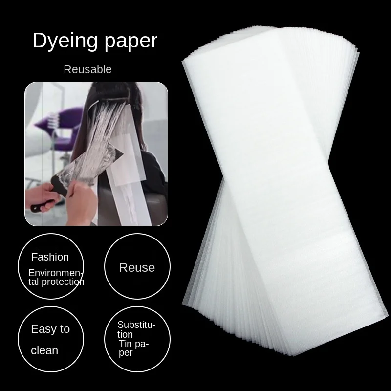 

50PCS/Pack Reusable Foam Hair Wraps Hair Dye Paper Professional Hair Coloring Highlighting Strips For Salon Barber Hair Stylists