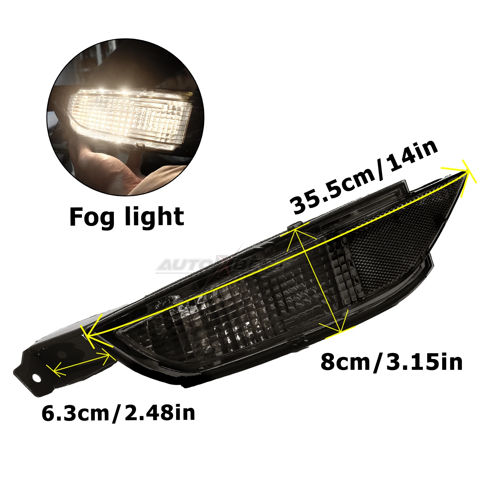 2x Rear Smoked Black Bumper Reflector Fog Lamp Tail Light Right Left For Ford Fiesta Mk7 2008 2009 2010 2011 2012 2013 2014 2015