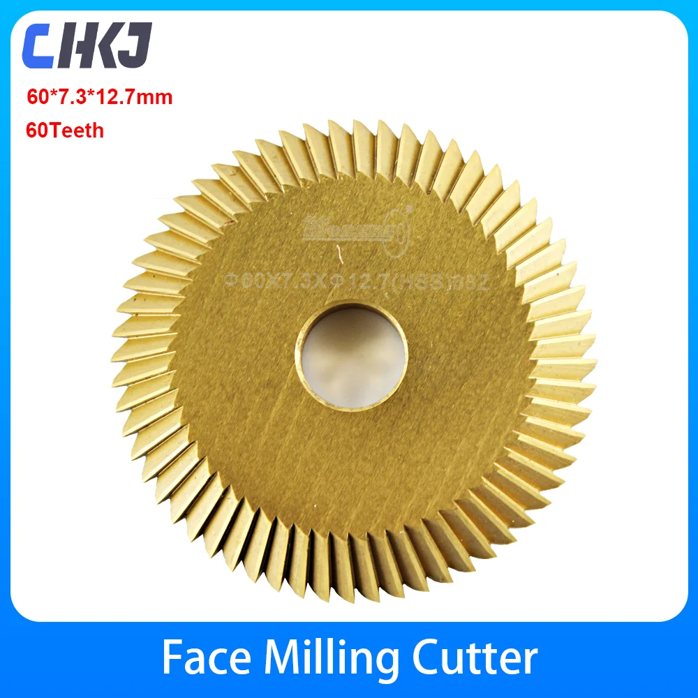 

CHKJ High Speed Steel Titanium 60*7.3*12.7 mm Blade Face Milling Cutter for Wen Xing Key Cutting Machine Locksmith Tools 60T