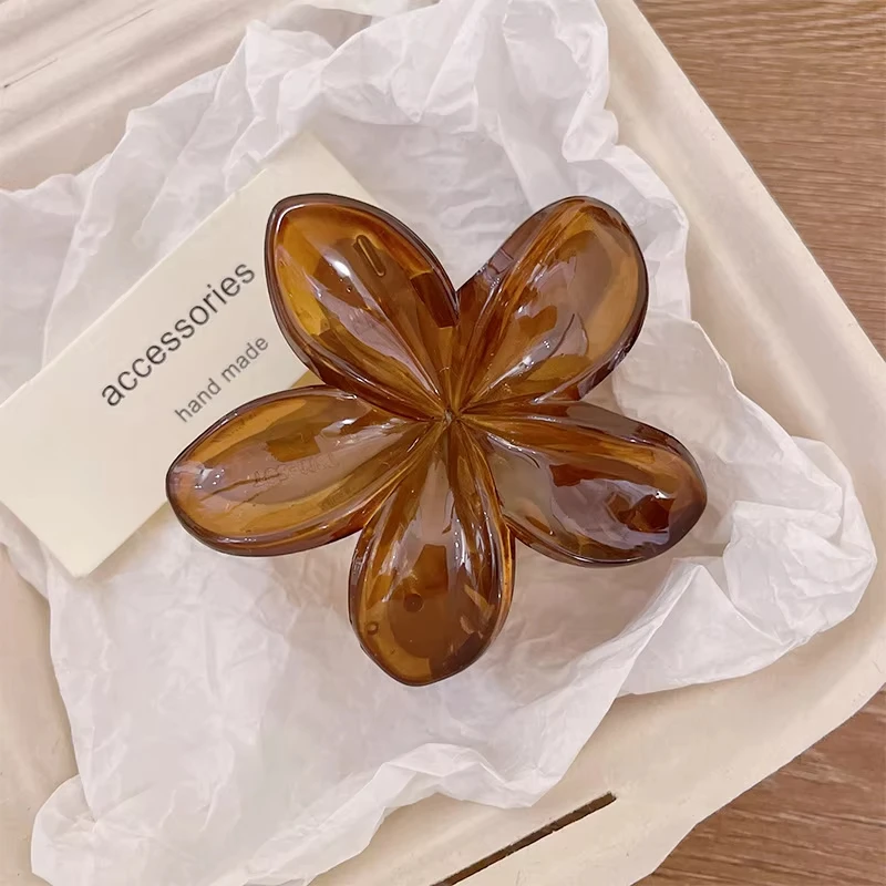 جديد هاواي التدرج زهرة مشبك شعر كليب للنساء موضة البلاستيك عدم الانزلاق عقد دبوس الشعر باريت فتاة إكسسوارات الشعر #6