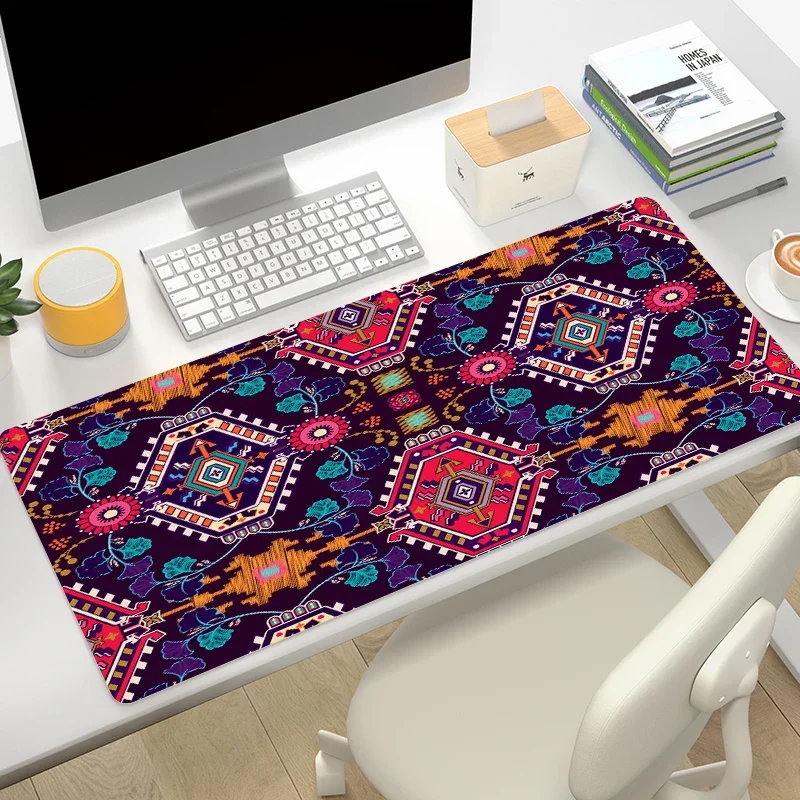 Ornament Moused Pad Mouse Mats Colorful Texture Pattern Desk Mat Motif Computer Tables Xxl Mousepad Gamer Playmat Deskmat Kawaii