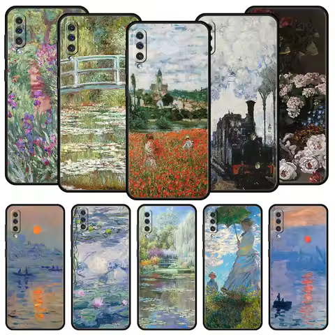 Phone Case For Samsung Galaxy A16 A14 A12 A54 A52 A50 A22 A06 A04s A32 A72 A70 A30 A34 Cover Claude Monet Impressionism Painter