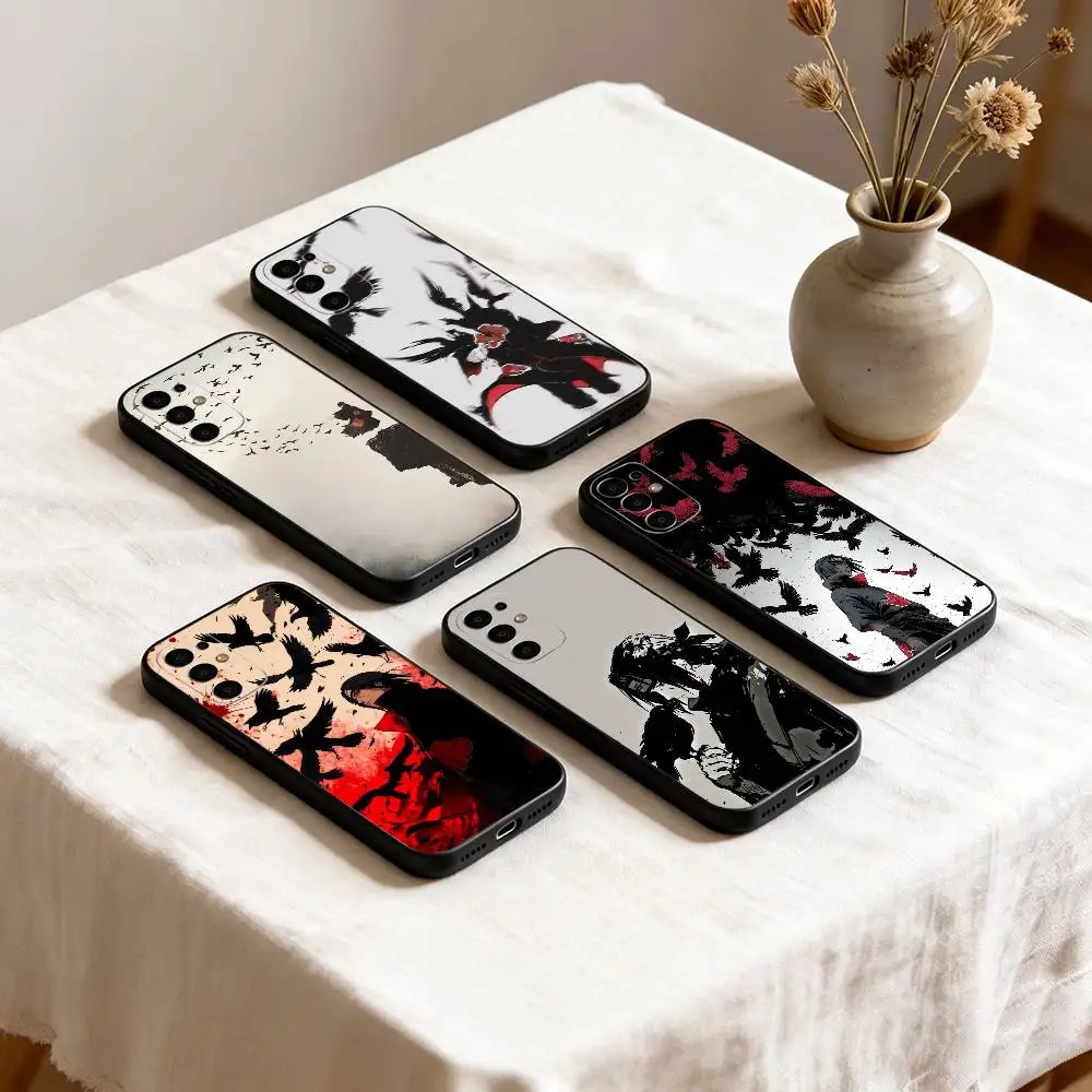 N-Naruto Itachi U-Uchiha  Phone Case Black Silicone Soft For Samsung S25,S24,S21,S22,S23,S30,Ultra,S20,Plus,Fe,Lite