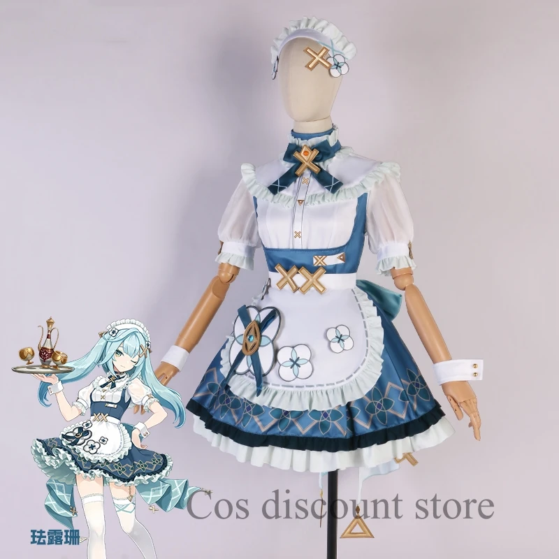 

Genshin Impact Faruzan Cosplay Anime Women Lovely Maid Dress Costume Halloween Comic-con Party Maid Outfit Full Set Pre-sale