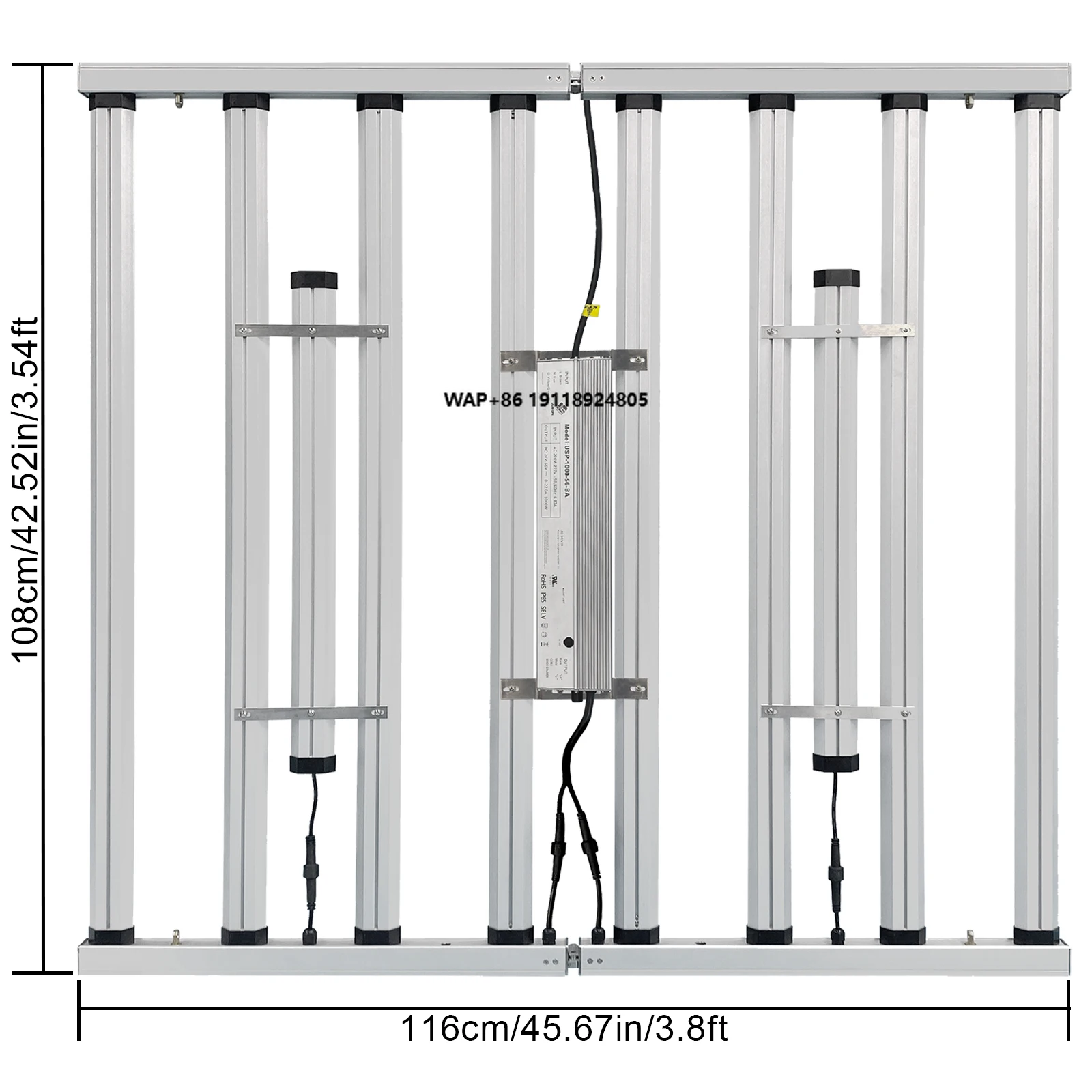 

LED Spider Grow Light Full Spectrum 650W 720W Waterproof Aluminum for Greenhouse with Dimmable Function and UV + IR Bands