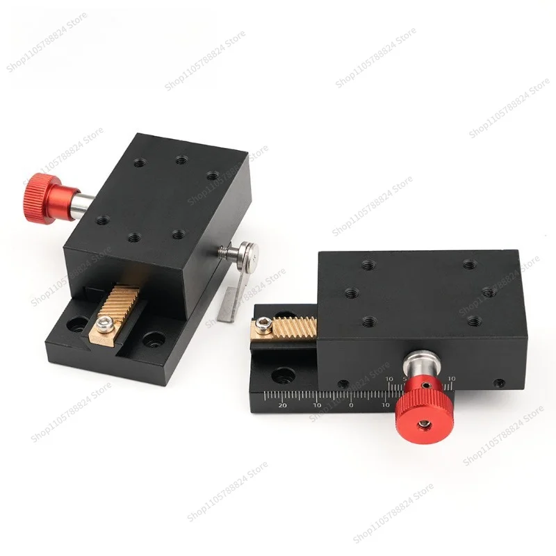 For X-axis Displacement Platform 40 Stroke Slider Gear Rack Manual Fine-tuning Small Precision Dovetail Slide