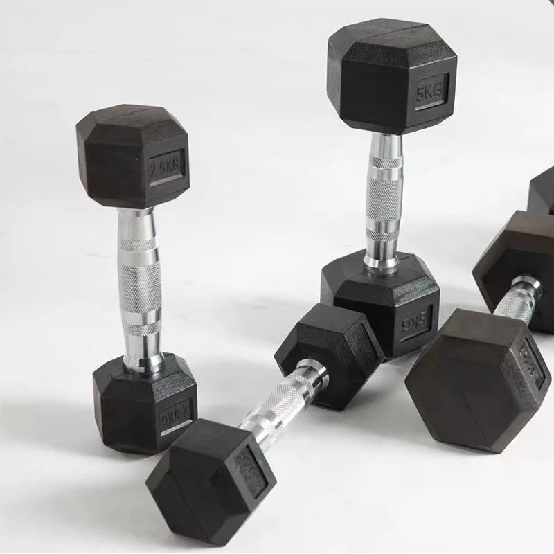 

30kg Hexagonal Rubber-coated Dumbbells, Cast Iron Dumbbells for Home Use, The Top Choice for Men and Women Working Out At Home
